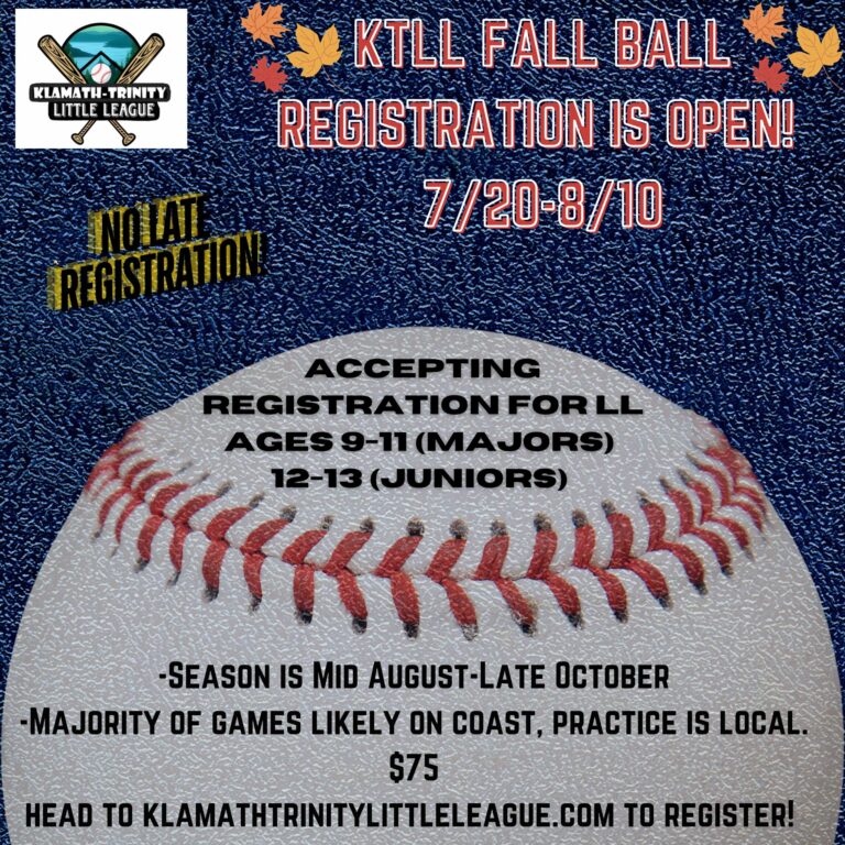 KTLL Fall Ball Registration Deadline